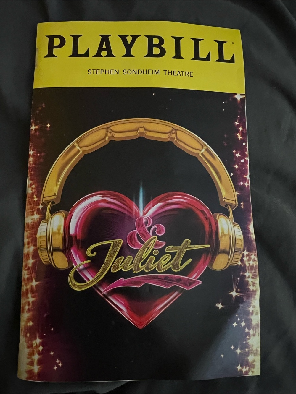 Juliet Themed Gold and Pink On-Ear Headphones Poster